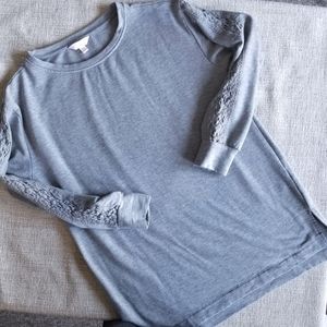 LC Lauren Conrad Lightweight Gray Sweatshirt Medium